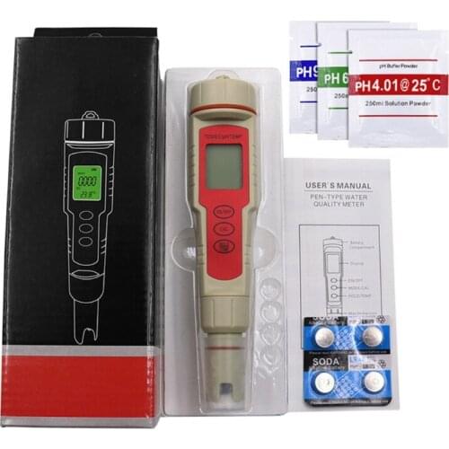 517A Digital PH Meter with ATC pH Tester 4 in 1 PH TDS EC Temp 0.01 Resolution Tester