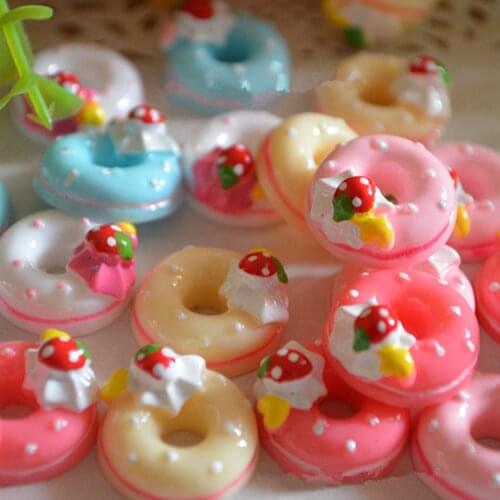 8 Pcs Resin Donut for Doll Toys Kids Pretend Toy Kitchen Food Toy
