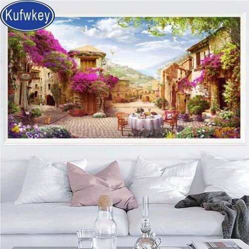 Garden Street View diamond embroidery sale diamond painting full square round drill mosaic 3d cross stitch diy Landscape decor