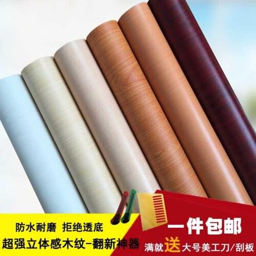 Wood stickerskitchen wallpaper furniture boeing film cabinet wardrobe stickers for furniture adhesive paper for furniture