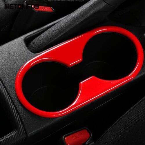 For Mazda CX-3 CX3 2017-2020 2021 Red Color Interior Cup Holder Water Bottle Decoration Frame Sticker Accessories Car Styling