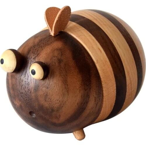 Home Creative Wood Bee Toothpick Holder Toothpick Box Home Living Room Dining Room Toothpick Storage Box for Toothpicks