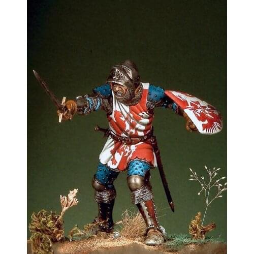 Resin Figure 1/18 ancient warrior stand with shield Model Unassambled Unpainted Figure Building Kit