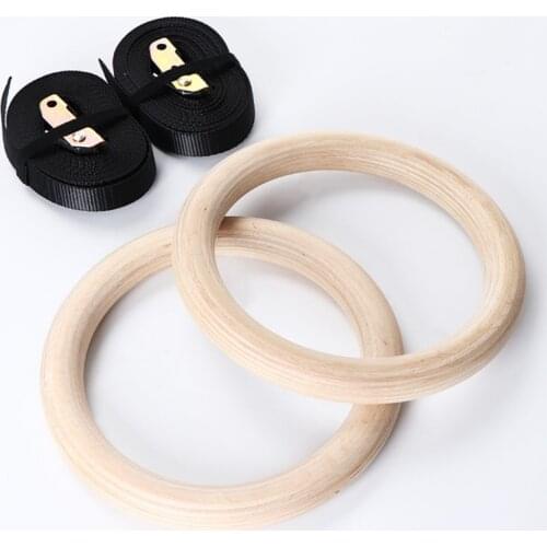 Gymnastic Rings Gym Rings with Adjustable Straps, Fitness Rings, Exercise Rings, Gym Equipment for strength Training Y4UB