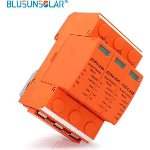 20 Pcs/lot Hot Selling 3P DC 1200V SUP4-S40 SPD 20/40KA DC Surge Arrestor Protective Device For Solar Pv System Protection Solar