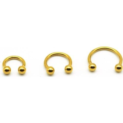 316L Surgical Steel Horseshoe Nose Lip Ear Piercing Hoop Ring Eyebrow For Women Universal Gold Titanium 16G Jewelry