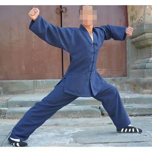 CUSTOMIZE 16color UNISEX LINEN Taoist clothing sets Wudang martial arts suits kung fu uniforms Tai chi dark blue/green/gray