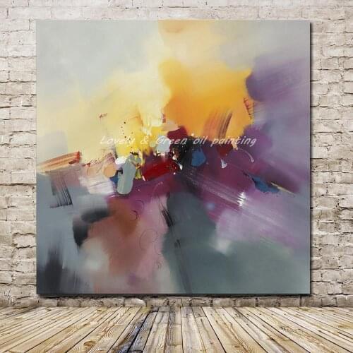 Mintura Modern Posters Fashion Living Room Decorative Paintings Hand Painted Abstract Canvas Oil Painting Wall Art Pictures Gift