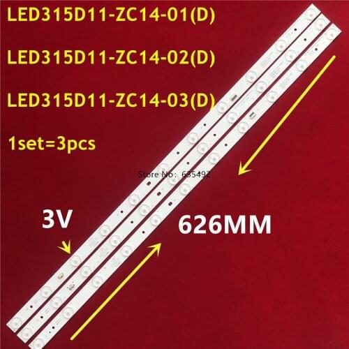 LED Backlight Strip 11 Lamp For Haie 32"TV LE32B50 H32E16 LE32D8810 LED315D11-ZC14-01(D) 02(D) 03(D) MTV-3222LW T320XVN02.0 (C)