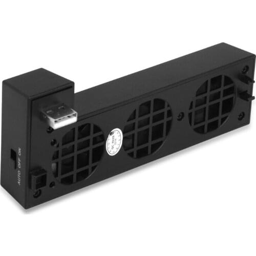 M5TE External 3-Fan Turbo Temperature Control USB Cooling Fan For Console
