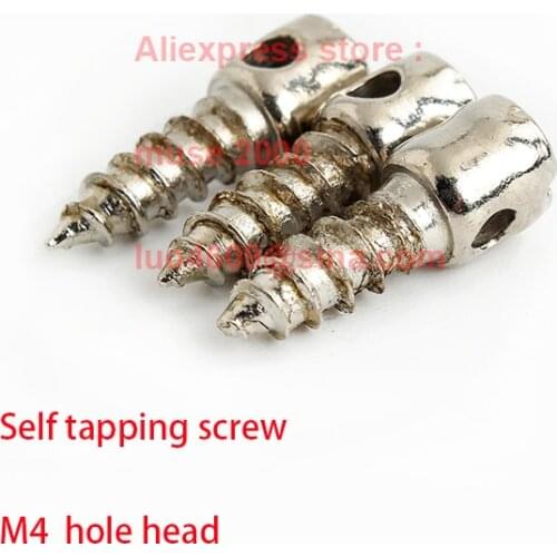 Nickle plated steel M4 Hole head carbon steel eye self tapping screw lead seal car ammeter cross drive wire electricity meter