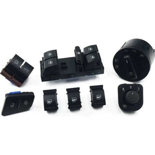 Lock / unlock tailgate & fuel flap Window headlight mirror switch for VW Passat b6 3c 2006-2011 1K0941431Q 1K0959565K 1F0959855