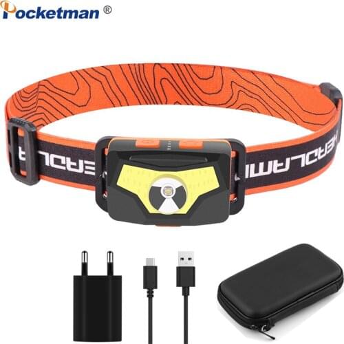 30000 Lumen Rechargeable LED Headlamp Super Bright Motion Sensor Head Lamp White Led & Red Light for Running, Camping, fishing