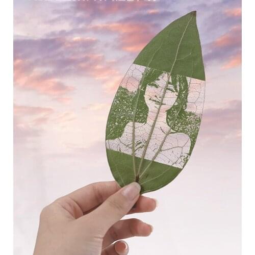 1pc Birthday Gift for Girls Men Women Engraving Custom Logo Photo on Leaves Valentine Day Creative Gifts for Boy Girlfriend