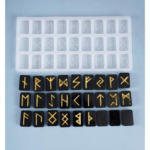 Aouke Mold DIY crystal drop mold Luen letter creative personality divination energy symbol silicone mold