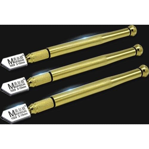 Glass Cutter Diamond Tip Steel Blade Cutting Tool Glass Cutter Portable Antislip Metal Handle 170mm For Hand Tool Glass Cutting