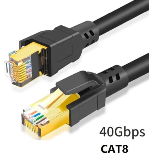 Cat 8 Network RJ45 SFTP LAN Patch Cable Twisted Pair Wire Support High-Speed 40Gbps 2000MHz for Modem, Router, PC, PS4, Xbox One
