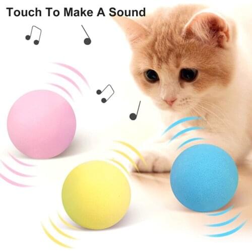 Smart electric Pet Cat Toy Barking Ball Interactive Toy for Cats Playing Sound Ball Pet Squeaky Toys with Catnip Cat Kitten