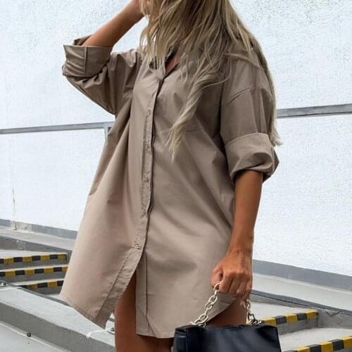 Women Shirt Turn-down Collar Solid Color Single-breasted Loose Stylish Irregular Hem Ladies Casual Shirt Formal Wear Autumn