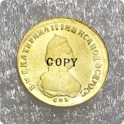 1779 RUSSIA 5 ROUBLES Gold Copy Coin
