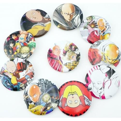 10Pcs/Set Anime ONE PUNCH MAN Saitama Figure Pins Brooches Badges Chest Ornament Cosplay Itabag Bag Clothing Accessoies Gift new