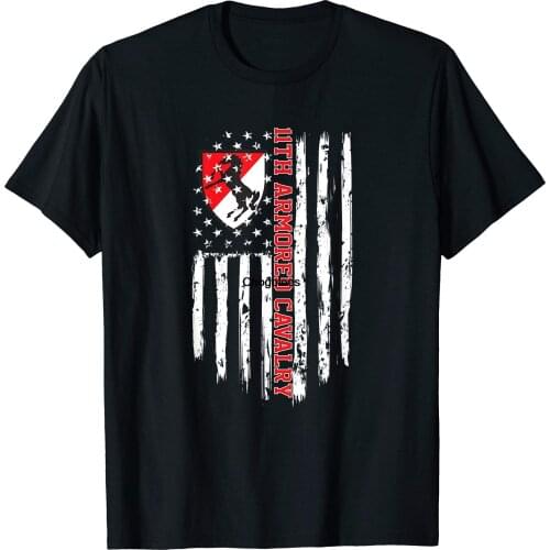 11th Armored Cavalry Regiment (11th ACR) American Flag T-Shirt