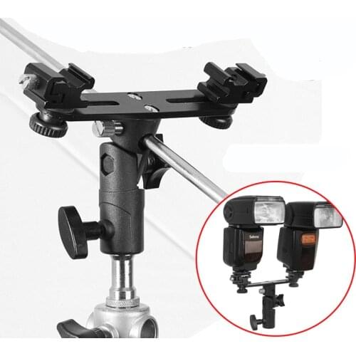 2 Cold Flash Hot Shoe Umbrella Holder for Studio Light Stand Bracket Flash Accessories E T