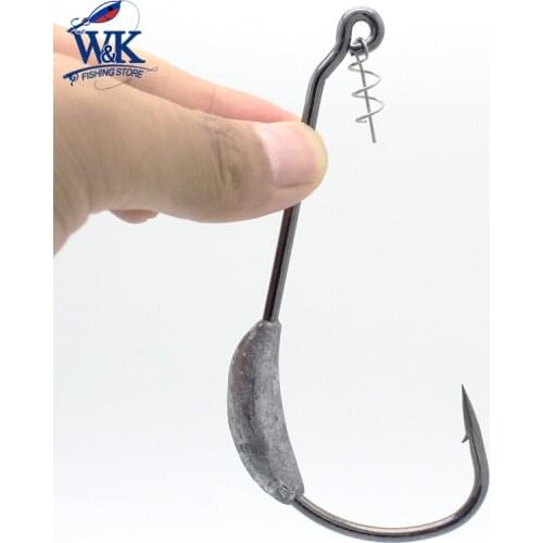 26 g 12/0 # 24 g 10/0 # Worm Hooks for Soft Bait Topwater Paddle Tail Shad Hooks Weedless Worm Hook 2 pcs/lot Fishing Hooks
