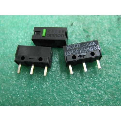4Pcs Original Maus Micro Schalter D2FC-F-K (50 M) -RZ Grün Dot 50 Millionen klicken lebensdauer für Razer Micro Schalter