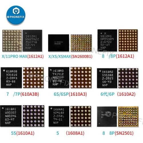 5pcs/Lots 1610A1 2 3 610A3B SN2501 USB Charging IC for iPhone 5 6 6S 7 7P 8 8P Phone USB Charge U2 IC Chip Replacement