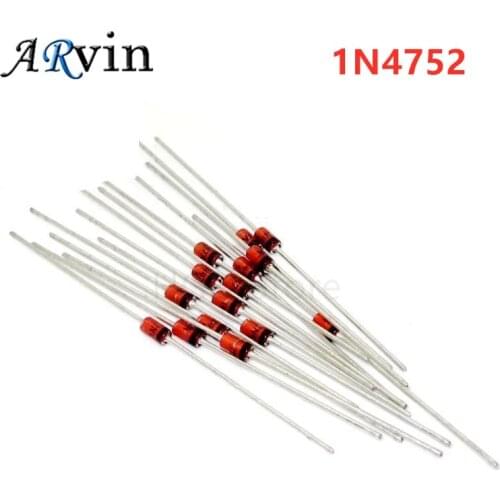 50pcs 1N4752A 1N4752 Zener Diode 1W 33V DO-41 1N4752A