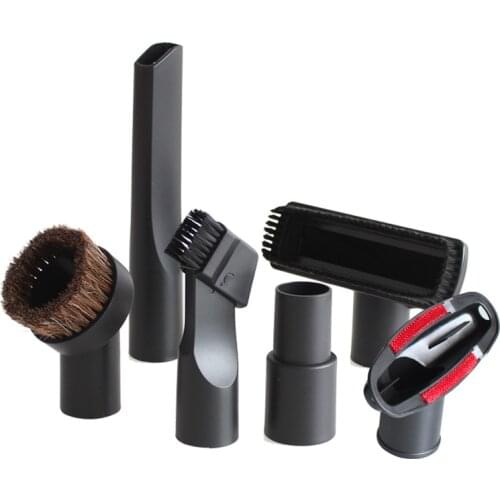 6pcs/set of vacuum cleaner brush nozzle household dust removal gap staircase tool kit 32mm/35mm nozzle round brush head