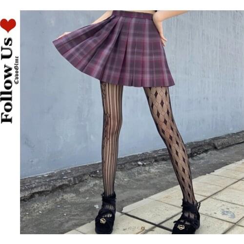Harajuku Asymmetric Designer Mesh Tights Woman Lolita Sense Kawaii White Lace Bottoming Pantyhose Summer Thin Stockings Female