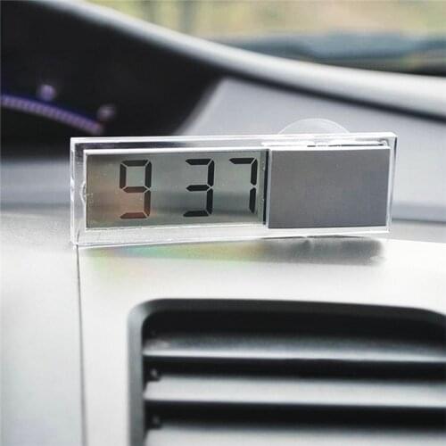 Car Durable High Quality Electronic Clock Suction Cup Digital LCD Display Accurate Fashion Cool Portable Clock for Motorcycle