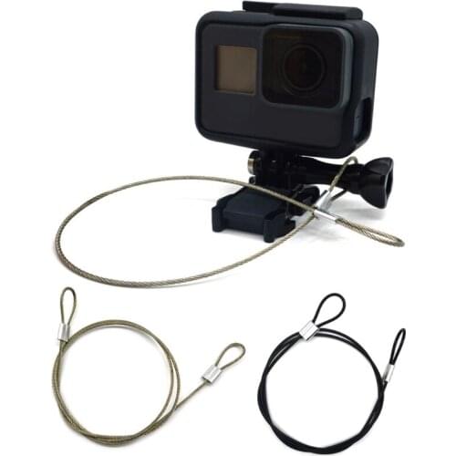 Safety Strap Stainless Steel Tether Lanyard Wrist Hand 60cm for gopro Camera New