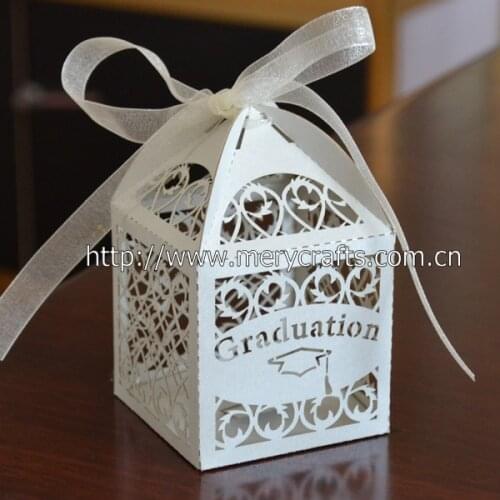 Laser cut party decorations,graduation gifts boxes,graduation favor boxes