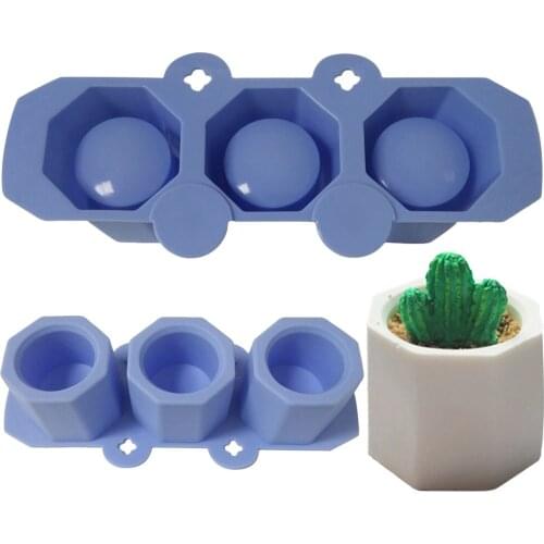 DIY Cement Pot Casting Mold Handmade Clay Craft Making Pottery Resin Succulent Planter Mold Silicone Concrete Bottle Molding