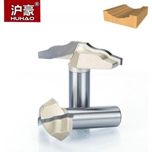 HUHAO 1pc 1/2" Shank Trimmer Router Bits For Wood Tungsten Carbide Woodworking Engraving Endmill Tools For Hard Wood MDF