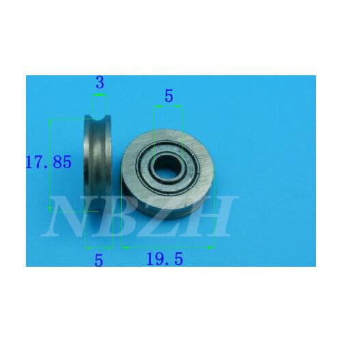 JS0519U U groove pulley bearings 5x19x6mm Ugroove roller wheel ball bearing for clothes hanger 635ZZ
