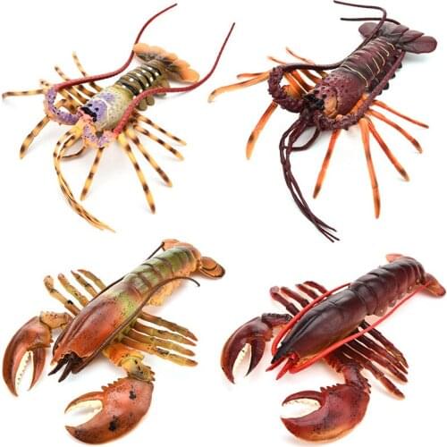 Classic Simulation Ocean Sea Life Animals Spiny Lobster Action Figures Palinuridae Childrens educational Model toys