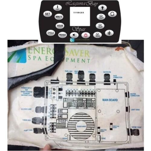 Lagunabay spa hot tub controller pack replacement Energy Saver Spa Equipment fits spas with 2 x jet pump + 12VDC light +ET-H3000