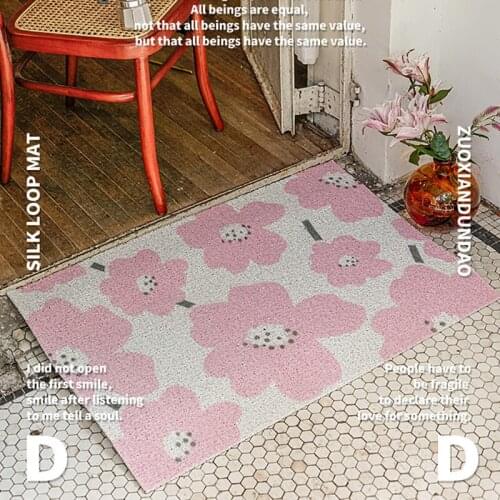 Flower Entrance Door Mat Carpet Kitchen Mat Bath Mat Living Room Mat Home Doormat Custom Mat Carpet Dust-proof PVC Anti-slip Mat