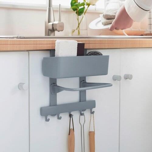 Creative Cabinet Door Holders Nordic Kitchen Bathroom Home Sundry Sponge Washing Dishcloth Drainage Hook Decorative Racks