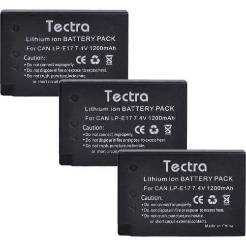 3pack 1200mAh LP-E17 LP E17 LPE17 Camera Battery bateria for Canon EOS 750D 760D T6i T6s M3 M5 M6 800D 8000D Kiss X8i