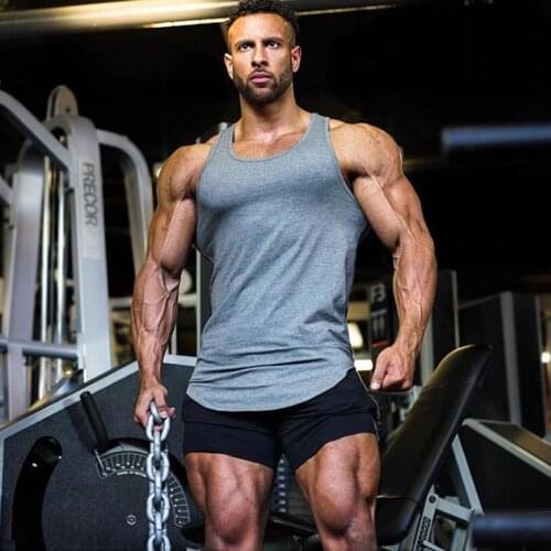 Brand Mens Sleeveless Tank Tops Summer Solid Cotton Muscle Tank Tops Gyms Clothing Bodybuilding Undershirt Fitness tanktops