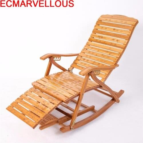 Arm Balcony Furniture Rocking Chair Cama Plegable Bamboo Folding Bed Fauteuil Salon Sillones Moderno Para Sala Chaise Lounge
