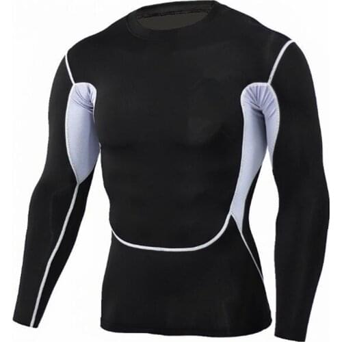Men Gym Cycling Clothing 3D Printed T-shirt Compression Tights Men Fitness Running Shirt Breathable Long Sleeve Sports Shirt