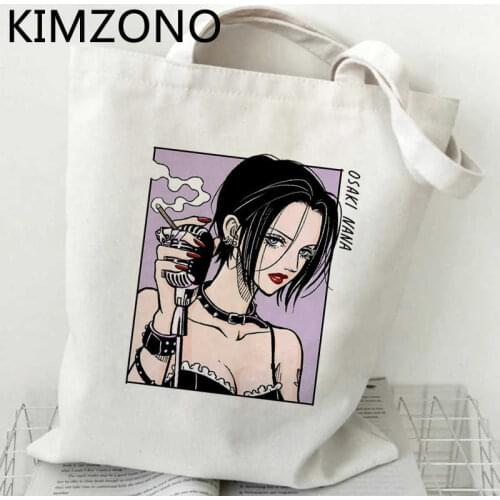 Nana Anime shopping bag jute bag shopper bolsas de tela cotton shopping tote bag tote jute boodschappentas foldable sacolas