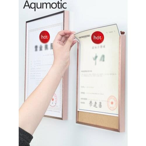 Aqumotic Picture Frame Wall A3 A4 Aluminum Alloy Durable Billboard Easy To Change Leaflet Display Stand Restaurant Flyer