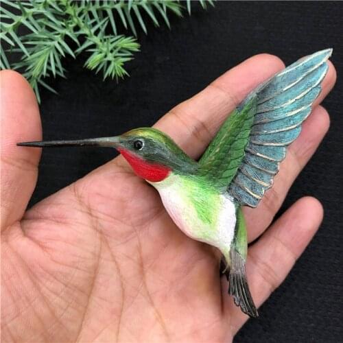 New home creative magnet refrigerator magnet three-dimensional animal bird resin suction decorative magnetic sticker hummingbird